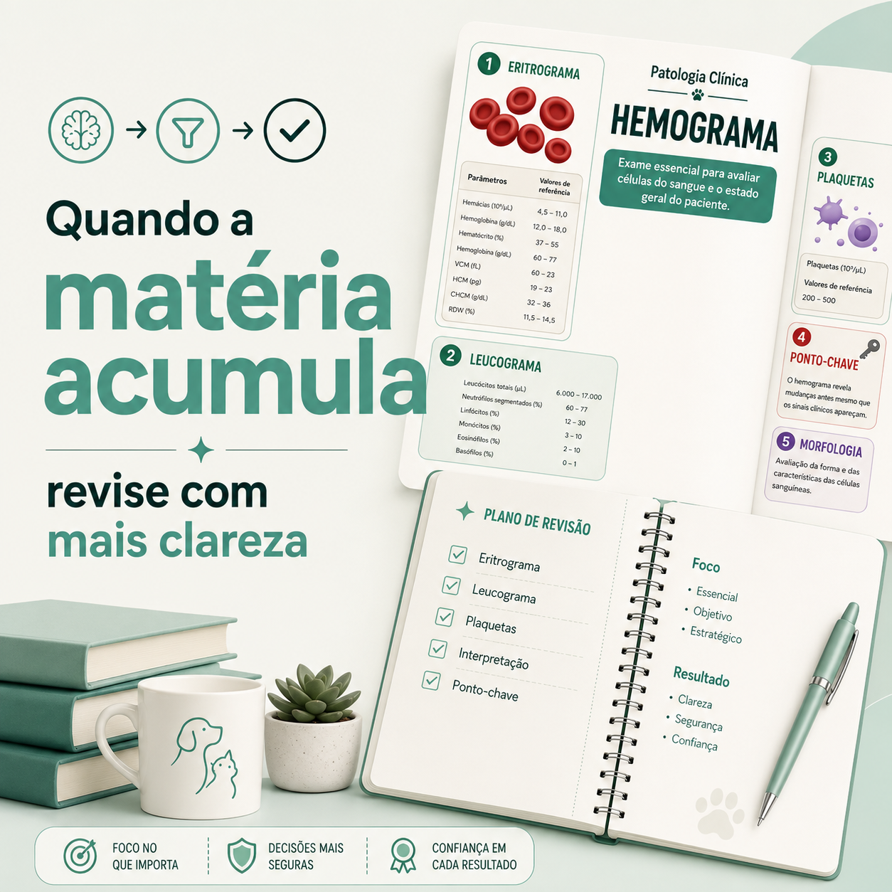 Quando a matéria acumula, revise com mais clareza